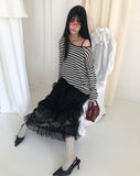 Natine Striped Long Sleeve Knit