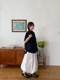 Lyndon Dot Banding Balloon Long Skirt