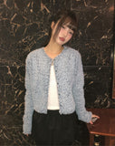 Nori Brush Fur Short Cardigan