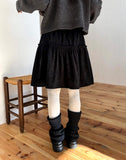 Elna Ribbed Frill Flare Midi Skirt
