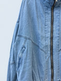 Nerd Overfit Denim Zip-Up Jacket