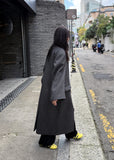 WOOL HIGHNECK LONG COAT