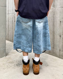 Military Vintage Camo Bermuda Denim