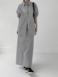 Shimmer Stripe Overfit Shirt