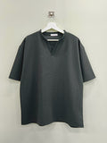 Basic twin open collar short sleeve