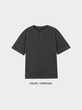Loose Pigment Waffle Henley Neck