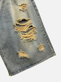 Melan Destroyed Bermuda Denim Pants