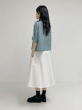 Pocket See-Through Crop Blouse