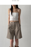 [2 version/with cup] Span square bra top