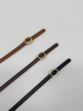[10mm] Cowhide Chalk Gold Belt
