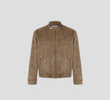 Western crop suede jacket