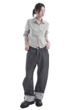 KNEE CUT CURVE PANTS