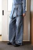 Rami Layered Skirt Denim