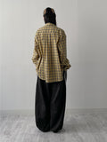 [unisex] Fuzzy Check Overfit Shirt