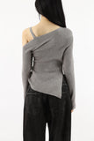 Ien Unbalanced Shoulder Knit