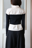 Lina color matching shirt top