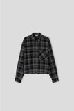 [Linen] Fortune Crop Check Shirt