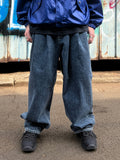 Unique Washed Two-Tuck Denim