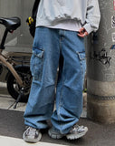 Western Cargo Denim Pants