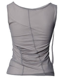 Draped Mesh Layered Sleeveless