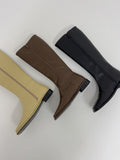 Mino Incision Square Toe Long Boots
