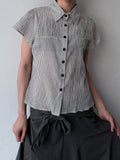 GINGHAM CHECK PUFF SHIRT