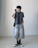 Gran Curved Bermuda Denim