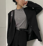 Frank No-Collar Loose Fit Jacket