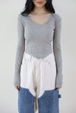 Eyelet line tee