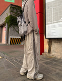 Side Zipper Nylon String Pants