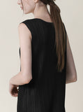 [Premium] Issey Pleats Sleeveless & Cardigan Set-up