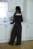 Soft twist off-shoulder knit