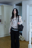 Nylon studded shoulder bag