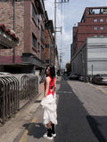 GLOSSY MIDI SKIRT