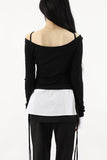 Shirt Layered Off Shoulder Tee