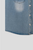 Snap Button Denim Shirt Jacket