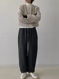 [wool60%] Cookie Boucle Wool No Collar Crop Jacket