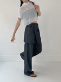 Loti Denim Wrap Mini Skirt