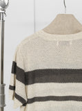 [Premium] Len Stripe Linen Knit