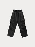 Venti semi-wide denim cargo pants