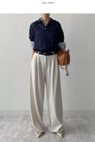 Mohair collar half knit