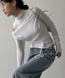 [SET] Luca Strap Drape T-shirt