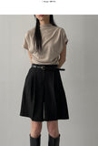 Milly Shirring Cap Sleeve T-Shirt