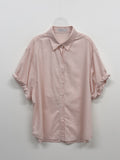 Silky Roll-up Overfit Short Sleeve Shirt