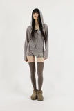Ari snap hood zip-up