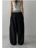 [2way!] Color matching track wide pants