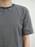 Stripe half T-shirts