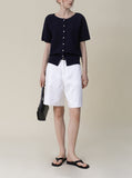 [Premium] Whole Garment Cassia Linen Short Sleeve Cardigan