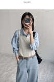 Hachi See-through U-neck Vest