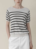 [Premium] Whole Garment Julie Dangara Short Sleeve Knitwear